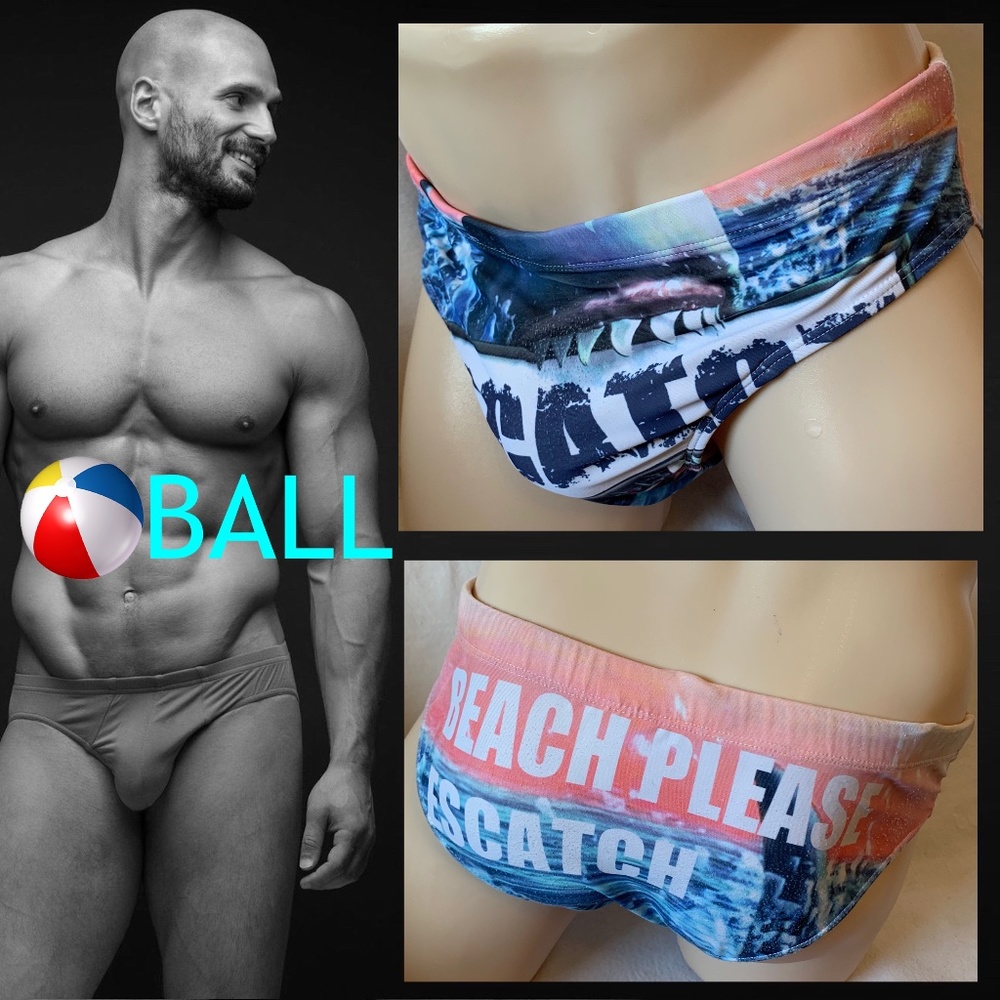 Ball Pack Up Swim Briefs Medium Internal drawstring Lined crotch